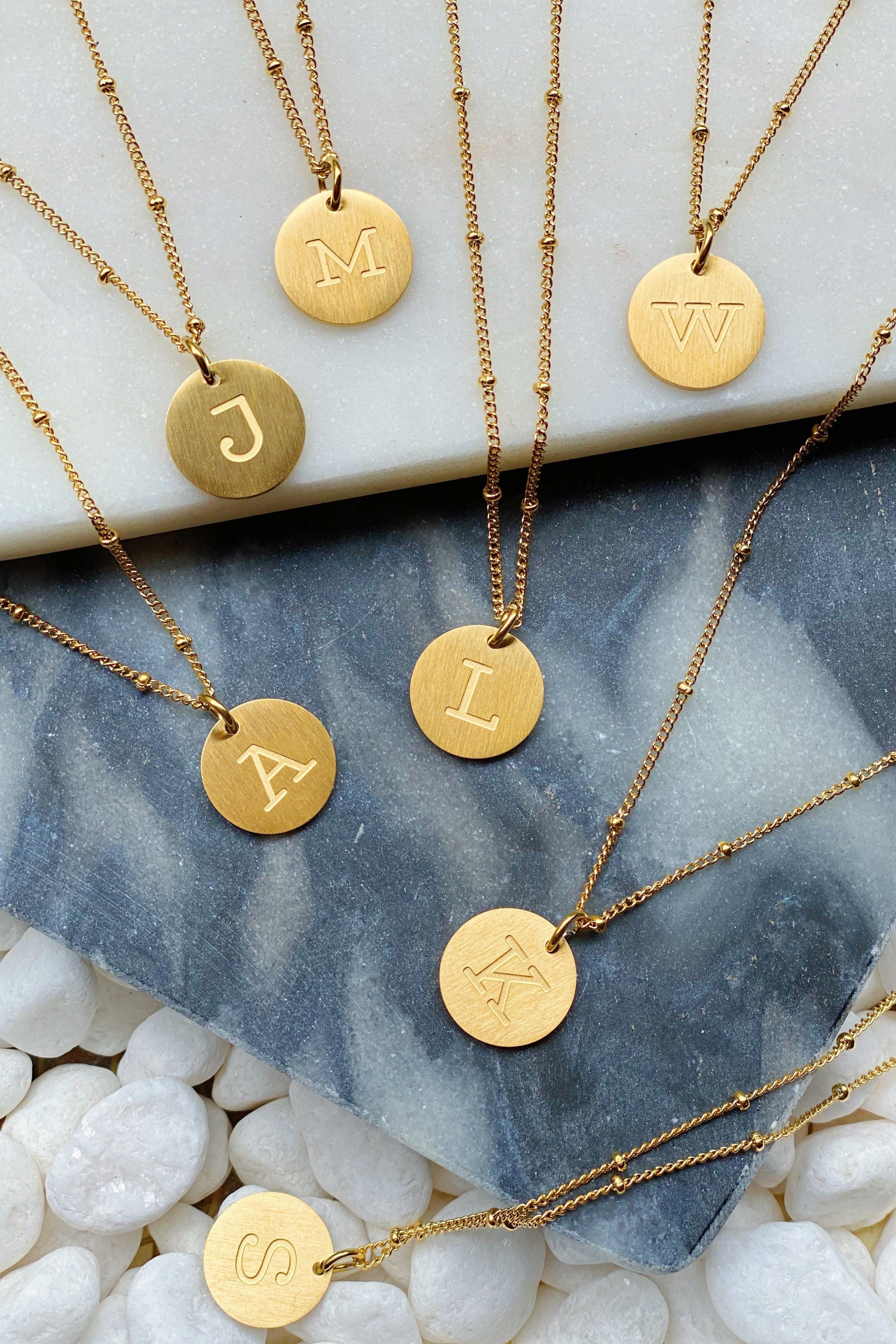 Letters  Singular Charm Initial Necklace Jewellery - jst collection