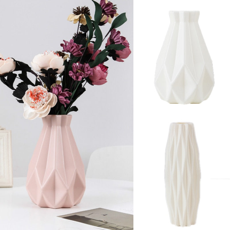 Flower Vase Decoration Home Plastic