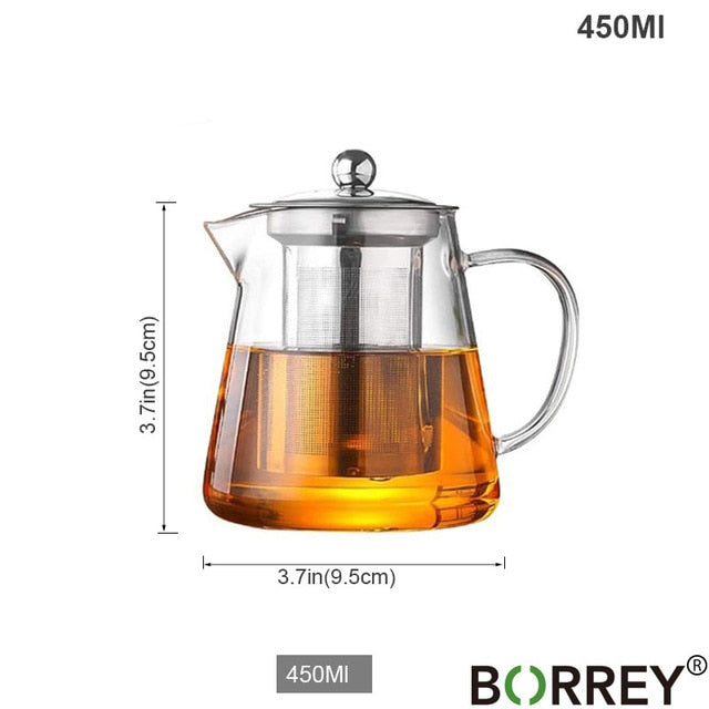 Tea Infuser Pot Heat-resistant Glass