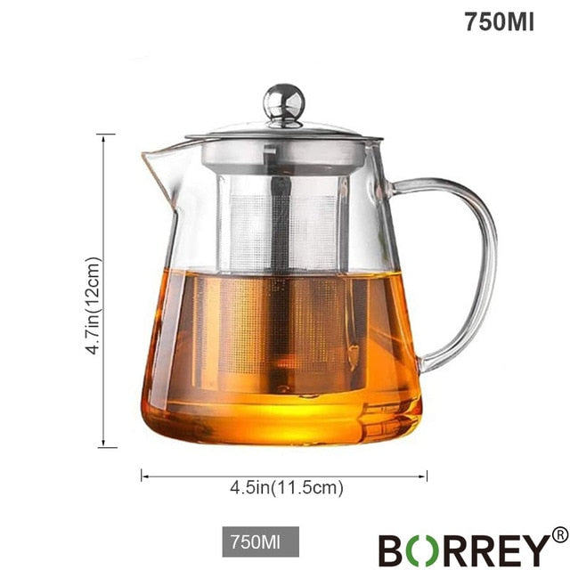 Tea Infuser Pot Heat-resistant Glass