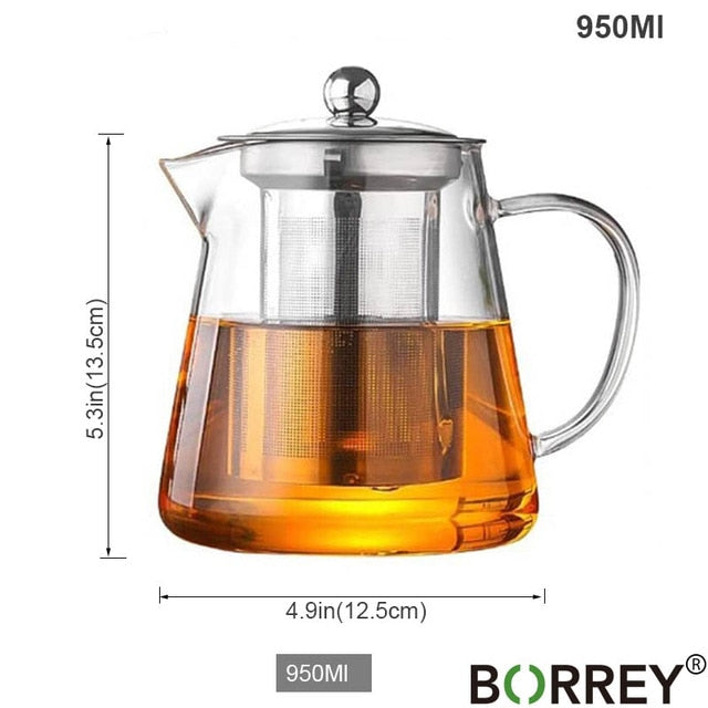 Tea Infuser Pot Heat-resistant Glass