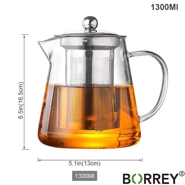 Tea Infuser Pot Heat-resistant Glass