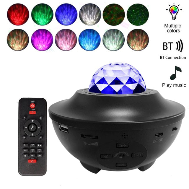 Romantic Colorful Starry Sky Ocean Projector