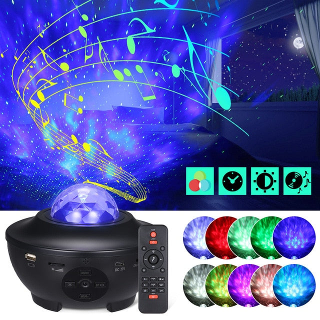 Romantic Colorful Starry Sky Ocean Projector