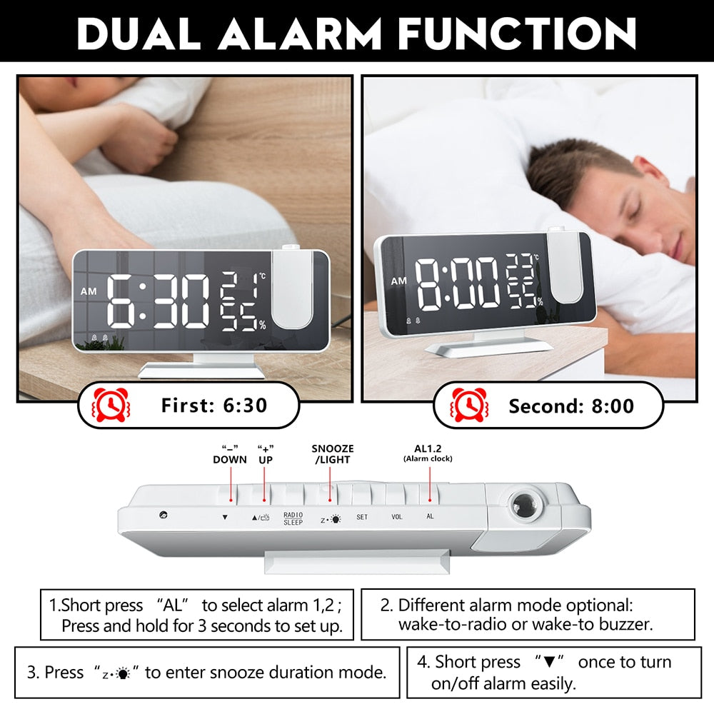 FM Radio LED Digital Smart Alarm Clock