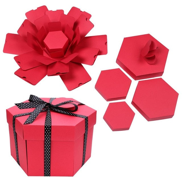 Surprise Hexagonal Exploding Handmade Gifts Box