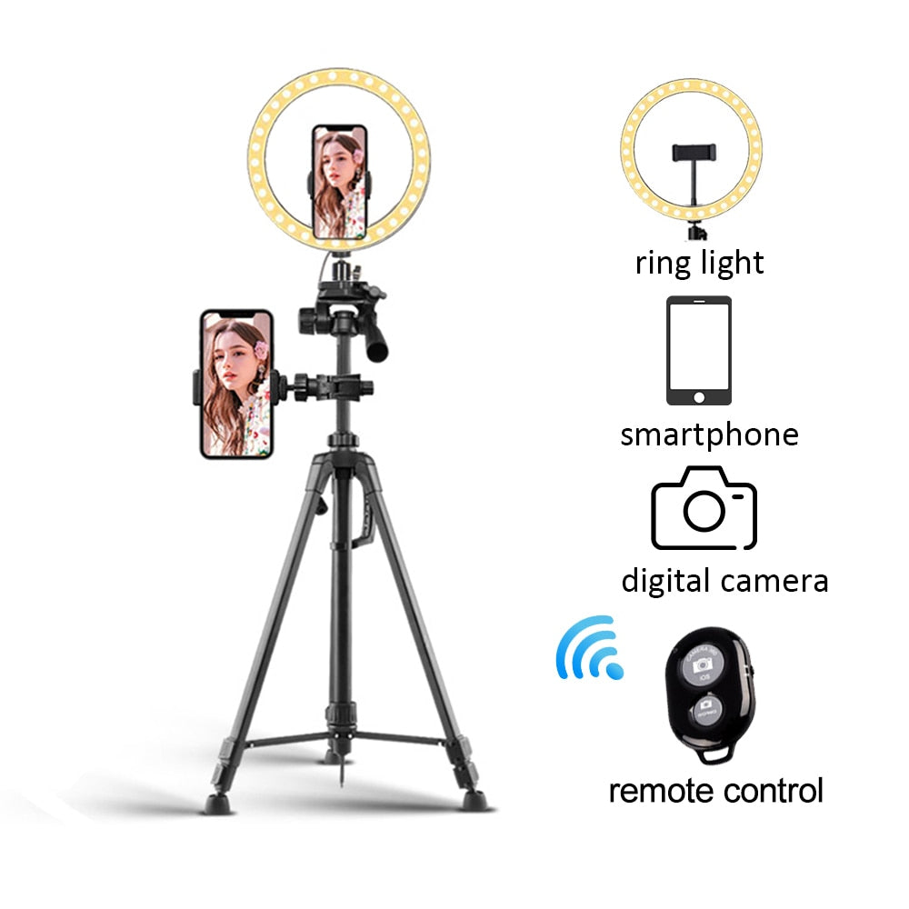 Extendable Phone Camera Tripod Stand with remote